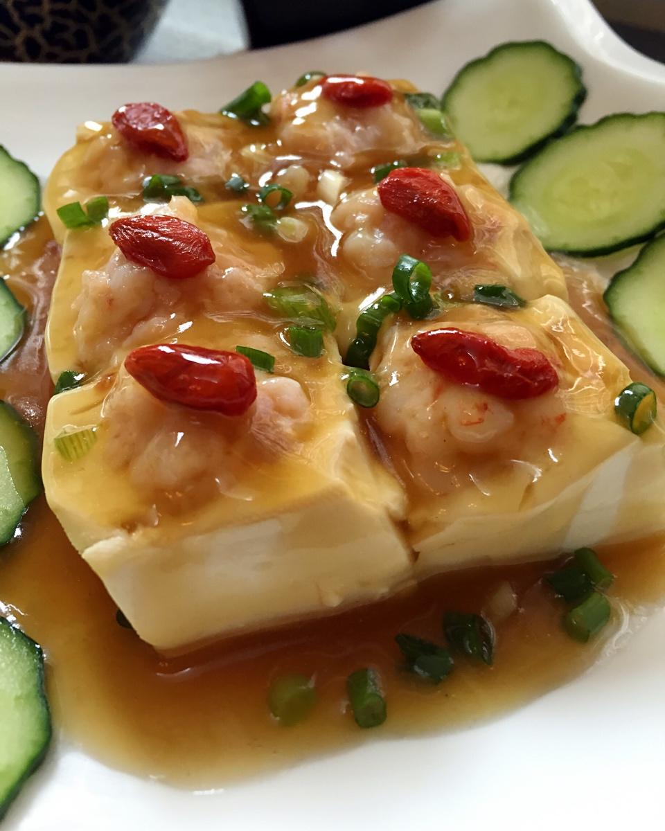虾仁鸡蛋蒸豆腐