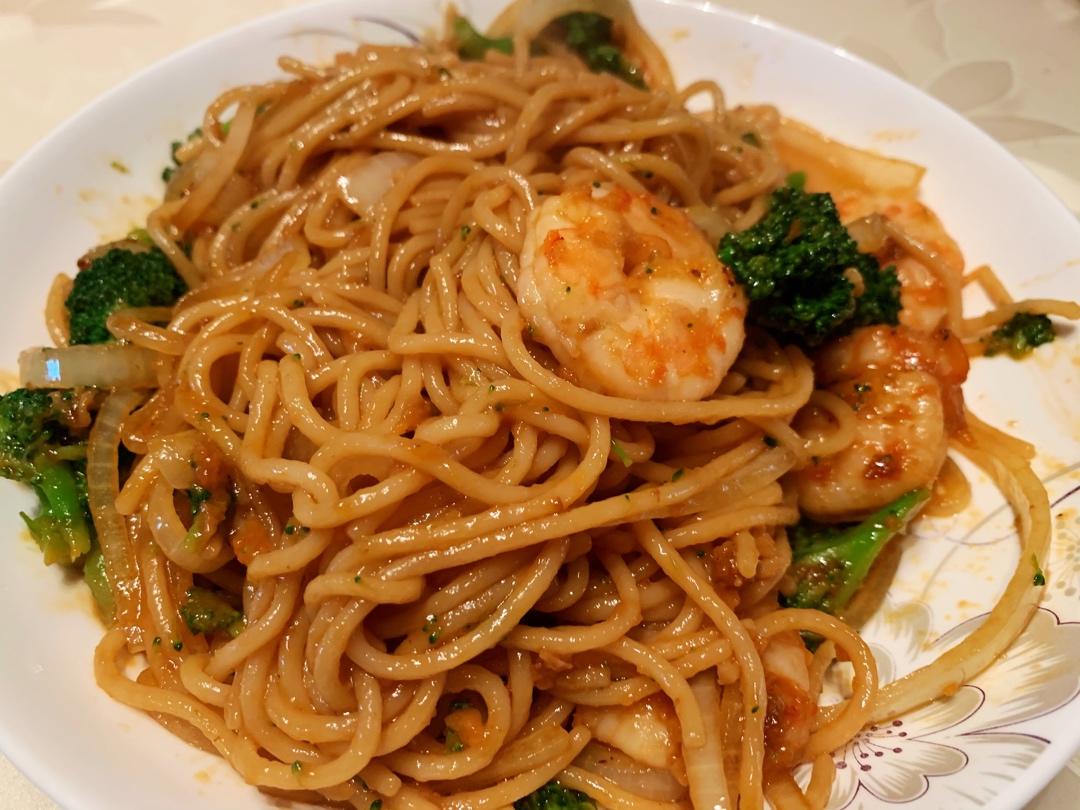 减脂|美味又低脂的虾油虾仁意大利面
