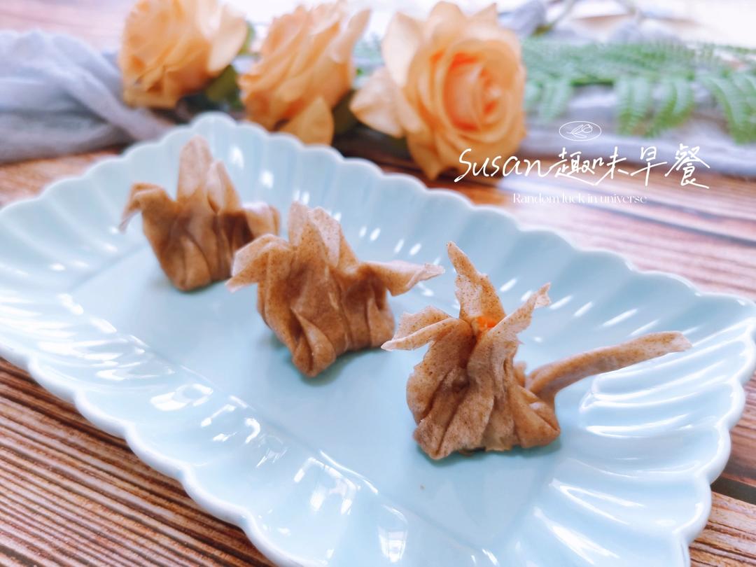 新手都不会翻车的【千纸鹤蒸馄饨】