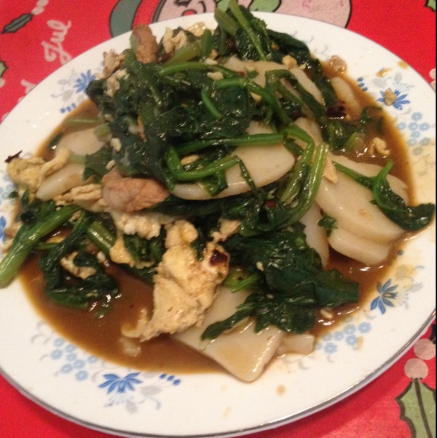 菠菜炒年糕