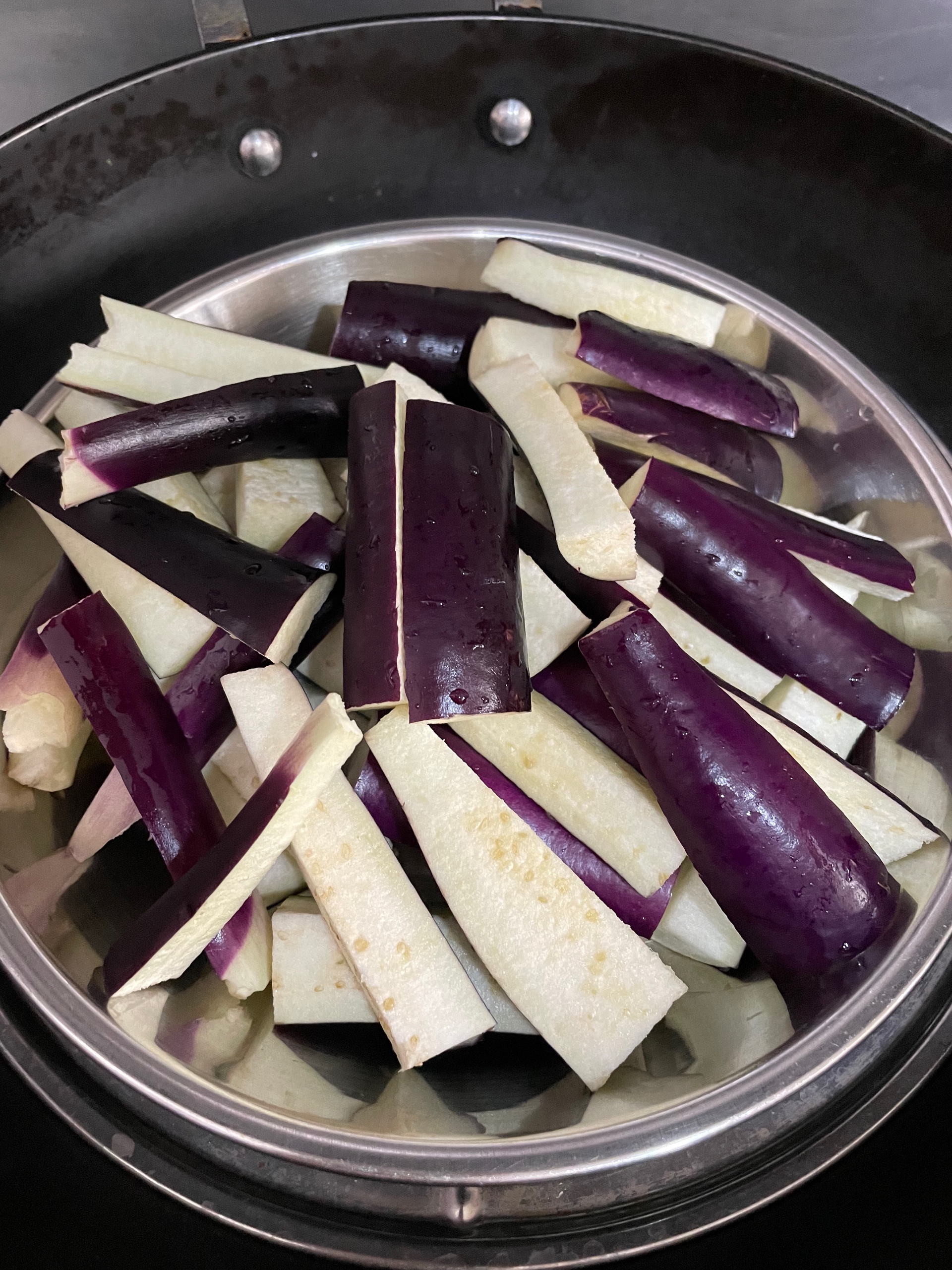 少油版鱼香茄子家常菜下饭菜的做法 步骤2