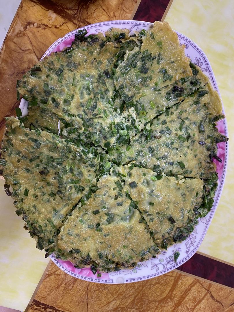 创意减脂餐：韭菜鸡蛋饼
