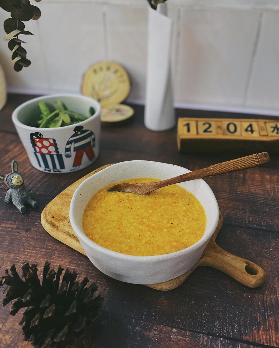 豆浆南瓜养胃养颜浓粥【养生暖饮】