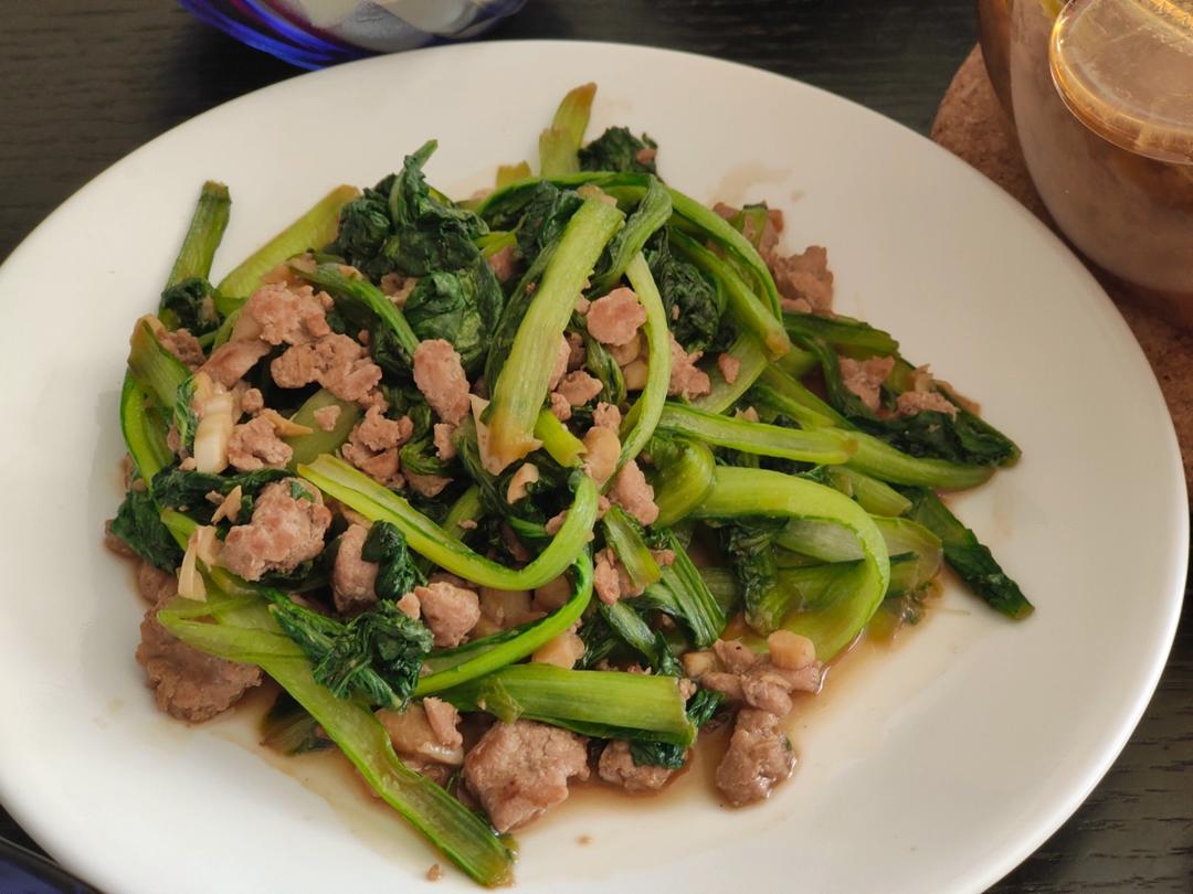 肉末粉丝小白菜