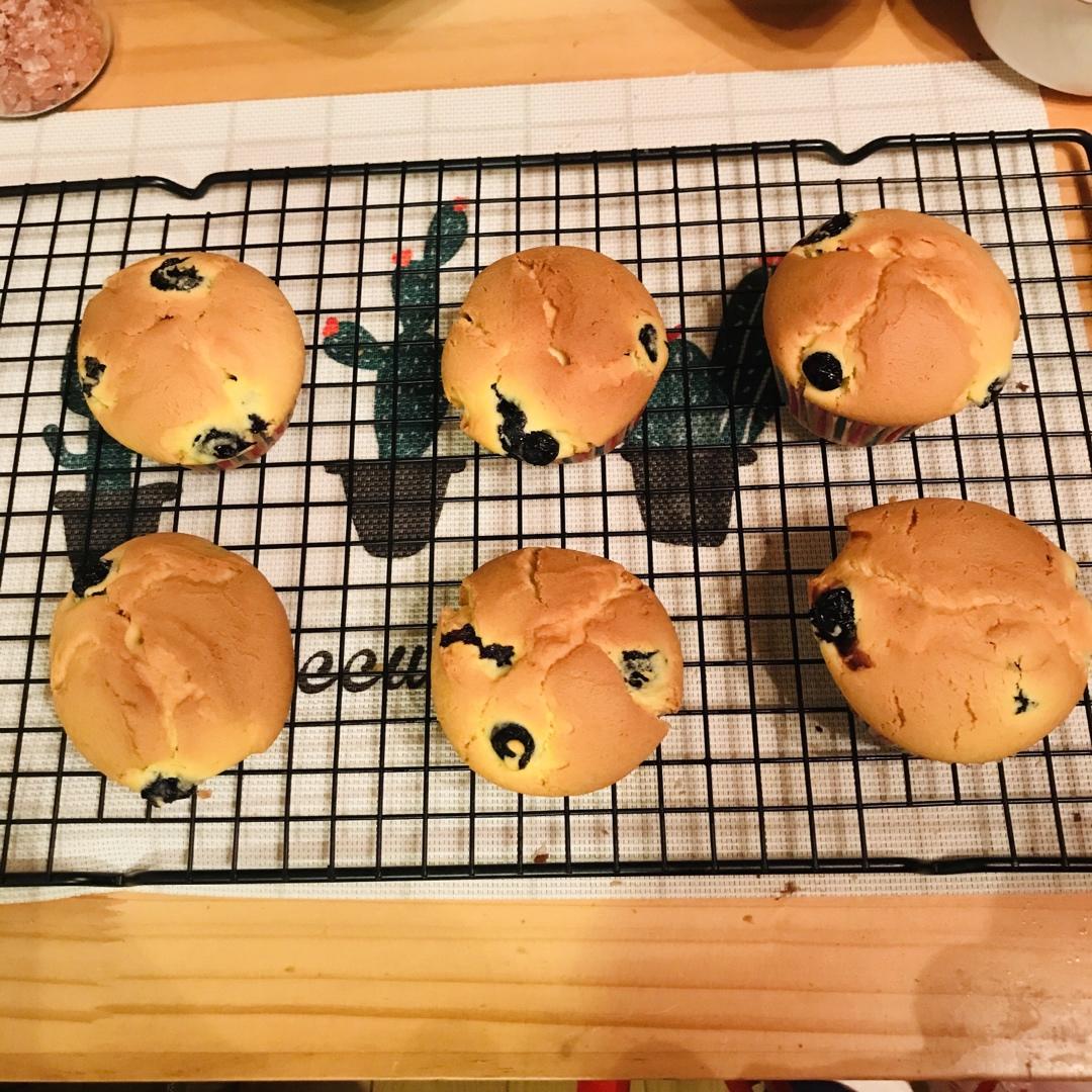 超简单【爆浆蓝莓玛芬蛋糕】