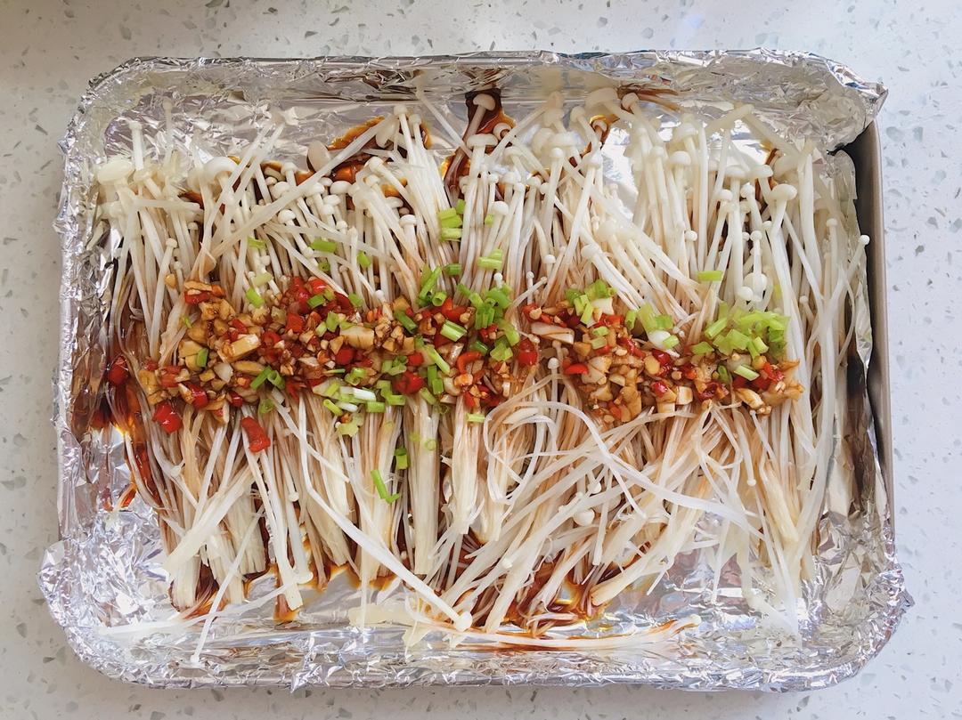 堂妈的蒜蓉豉油金针菇