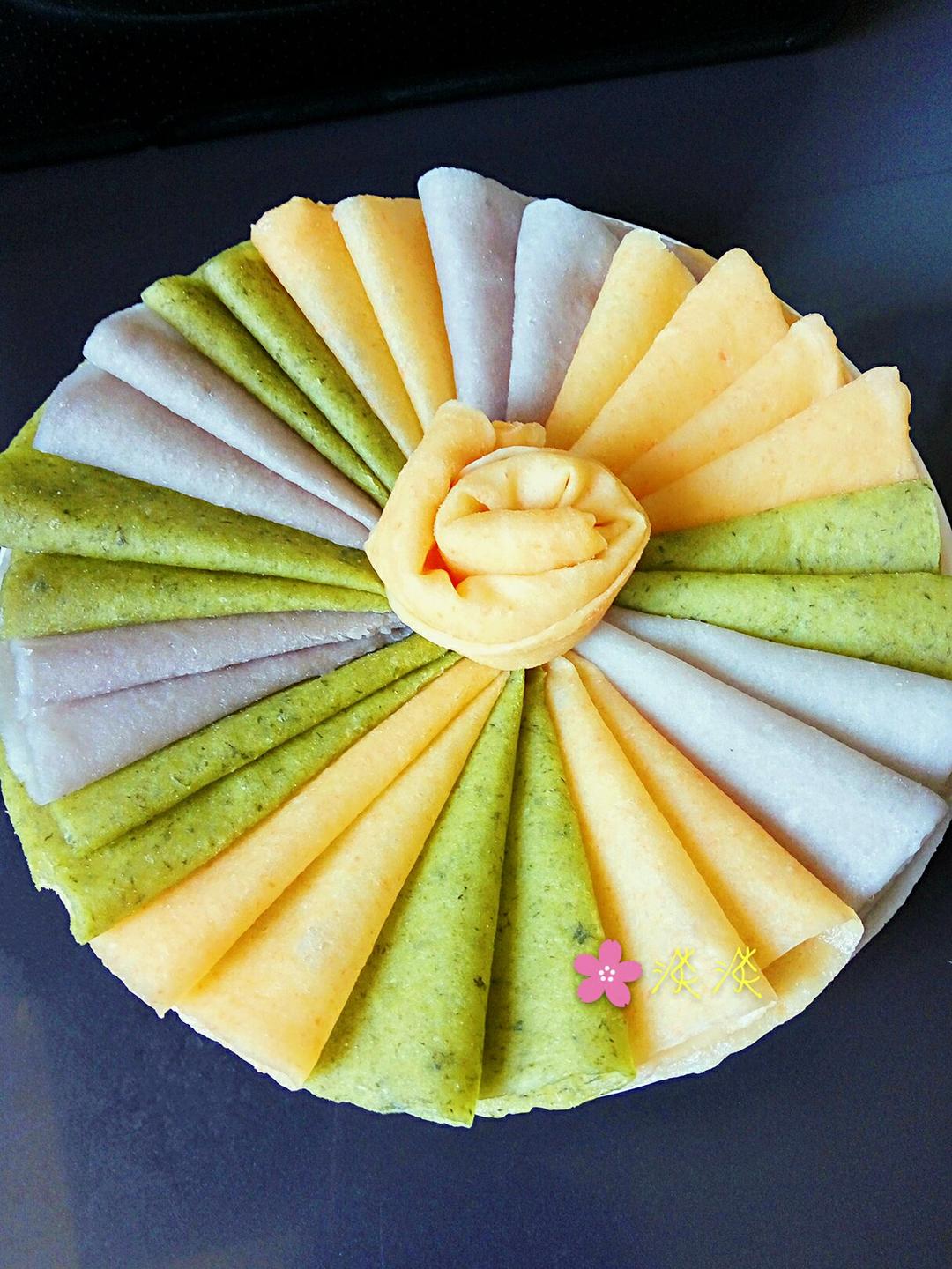 淡淡小小厨做的彩色春饼