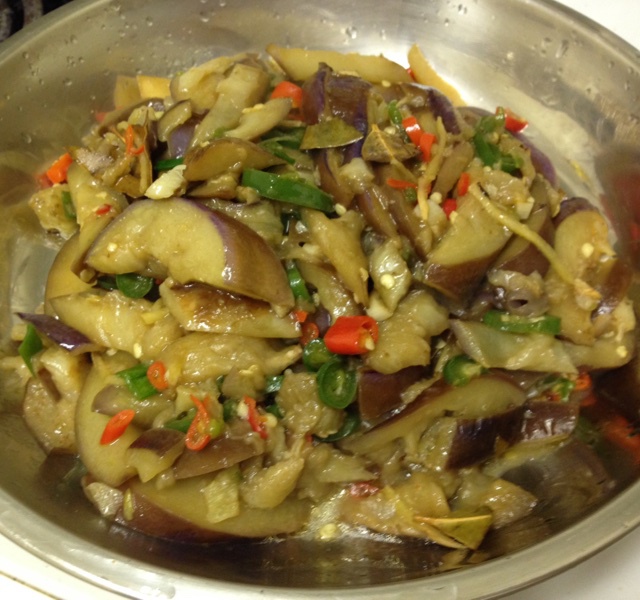 青椒茄子肉片