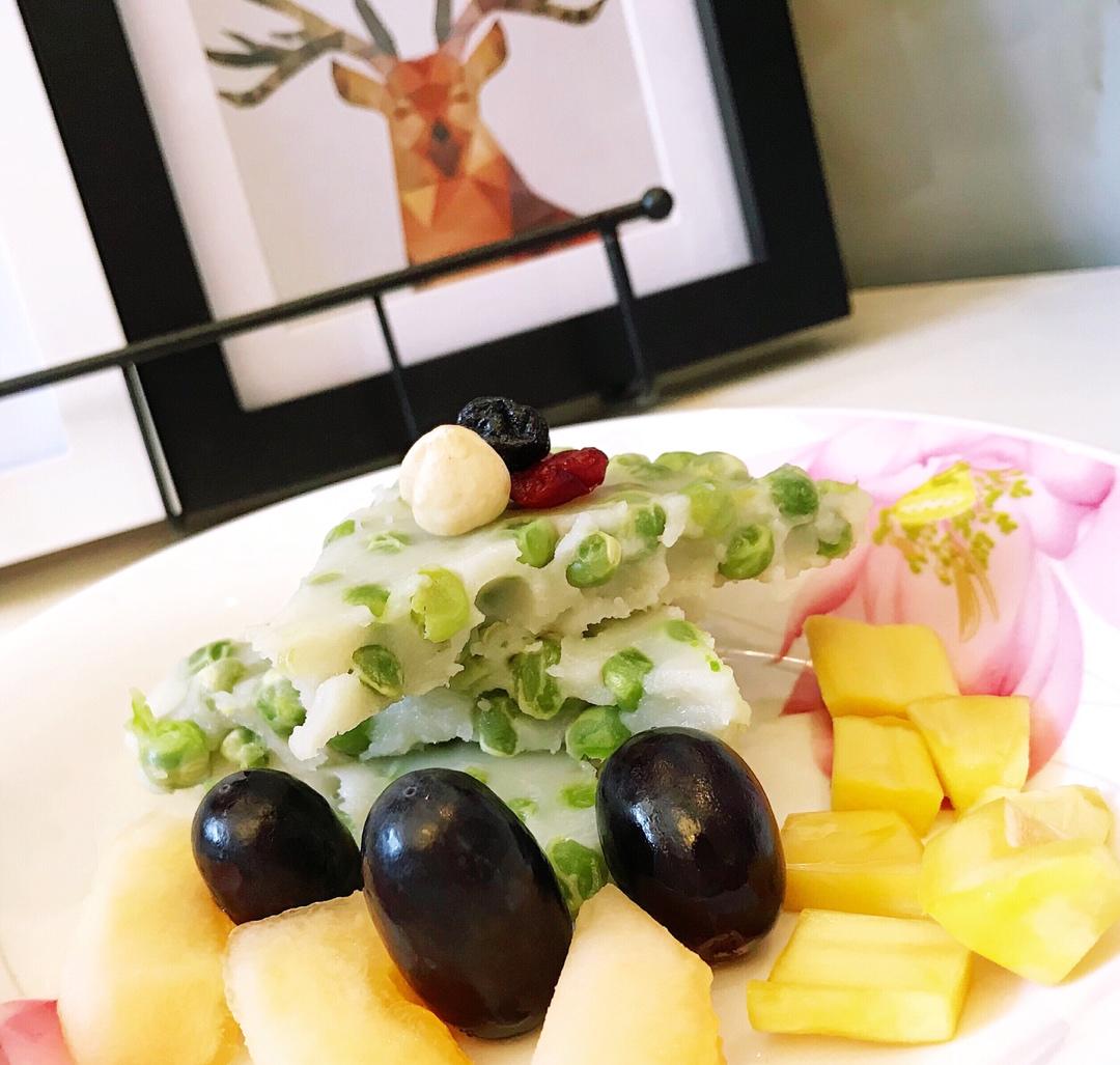 减肥正当时，翠绿清爽的豌豆糕