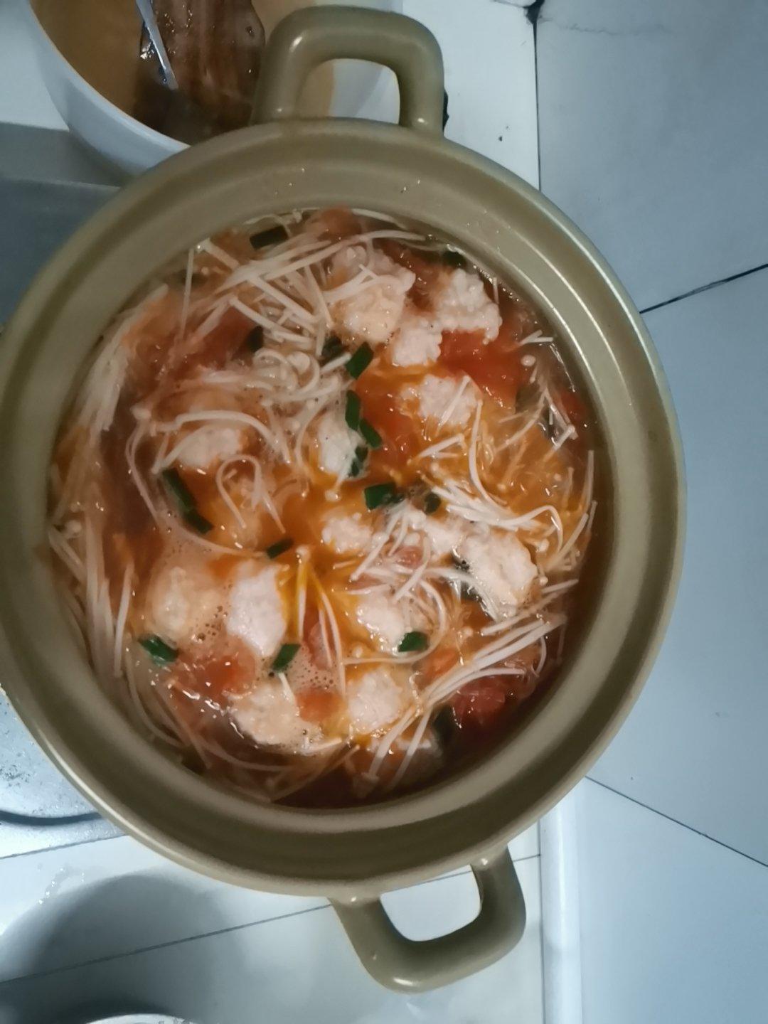 番茄虾滑粉丝煲
