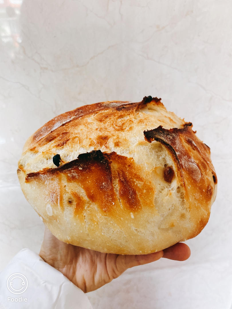 外脆内软不用揉面的乡村面包