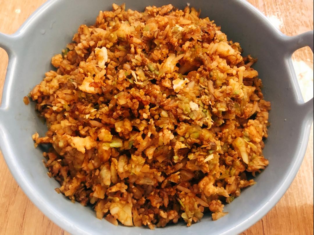 低卡金枪鱼圆白菜炒饭（减脂餐）