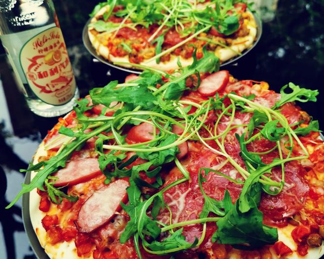 🇮🇹传统意大利披萨&罗勒萨拉米香披萨PIZZA的做法