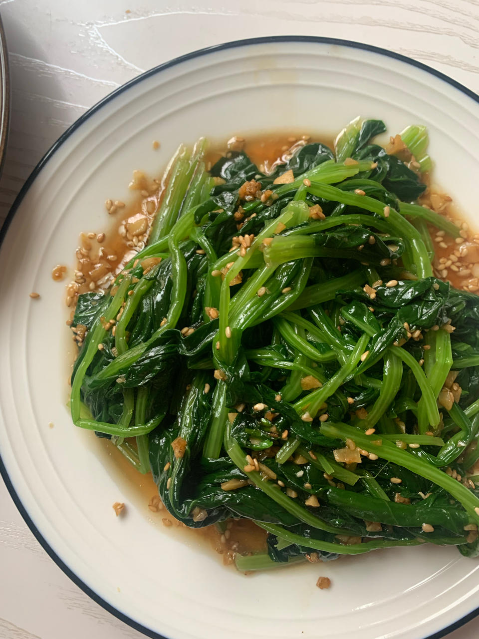 韩国凉拌菠菜小菜拌菜韩式简易