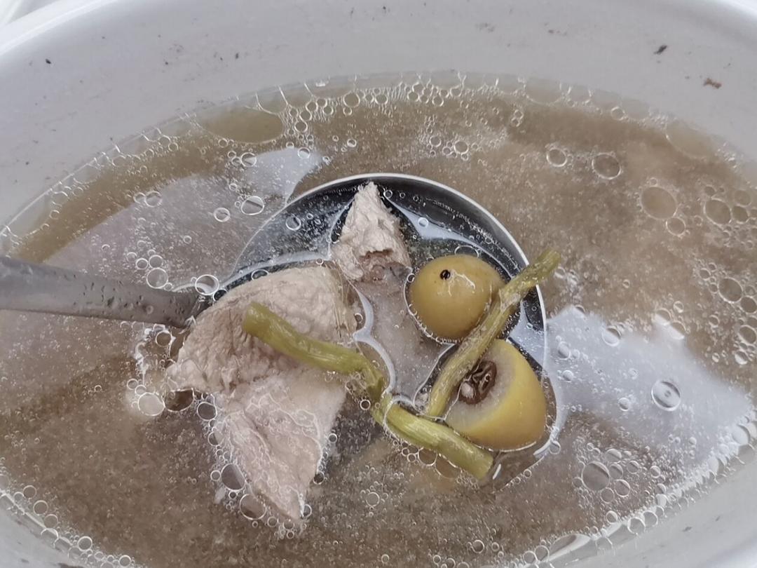 铁皮石斛青橄榄瘦肉汤的做法