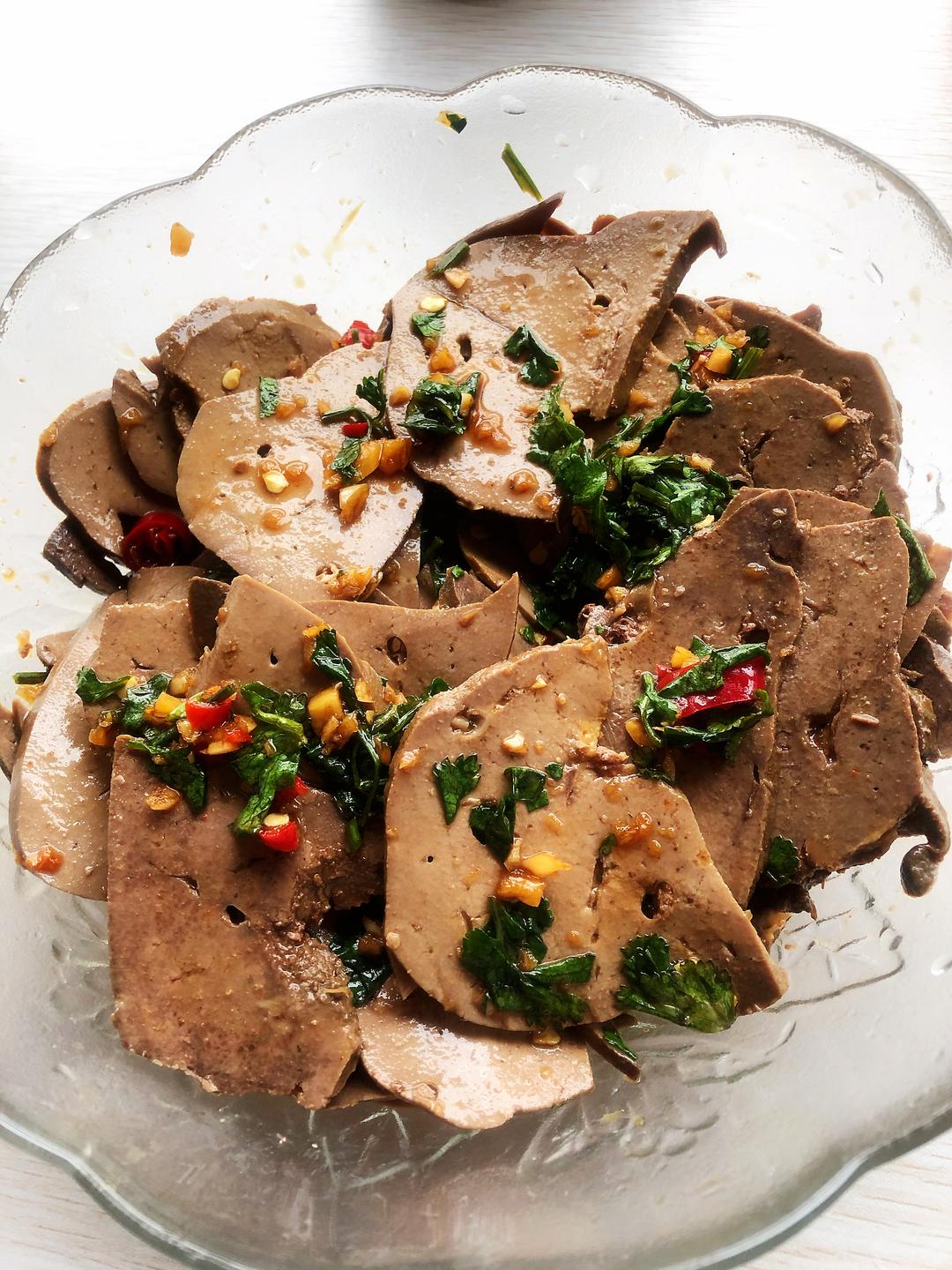 凉拌猪肝的做法