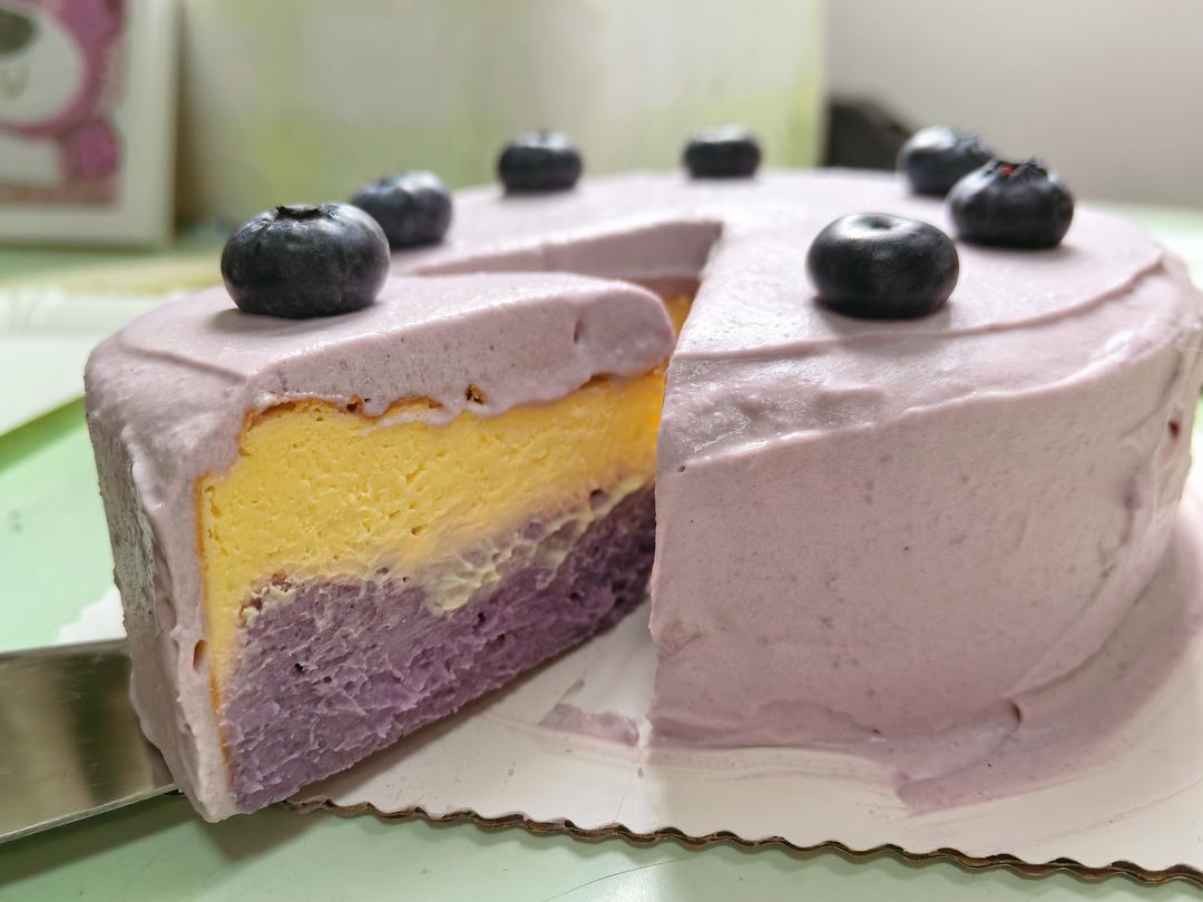 紫薯芋泥巴斯克蛋糕🍰温柔无比的粉紫仙女色系～