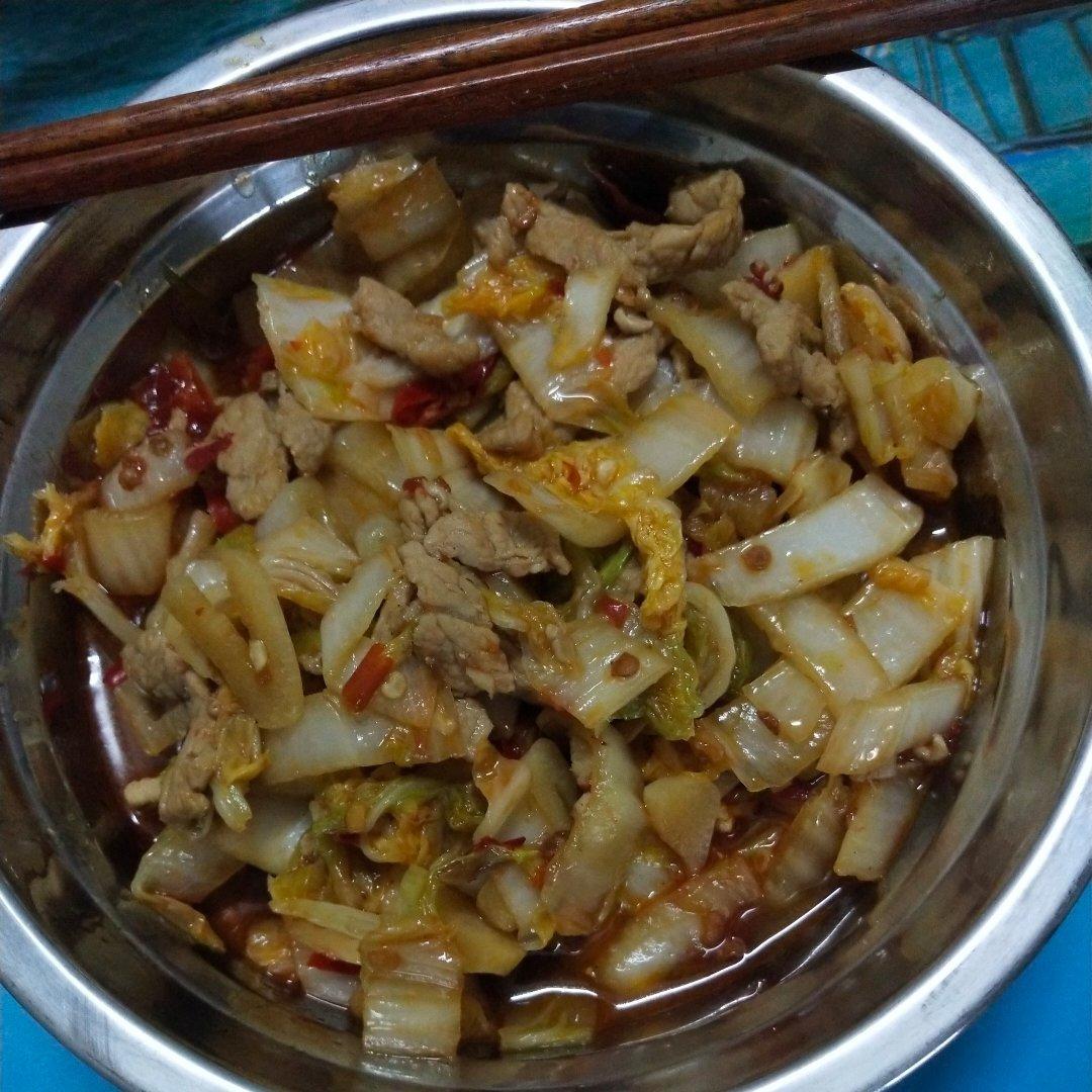 白菜炒肉