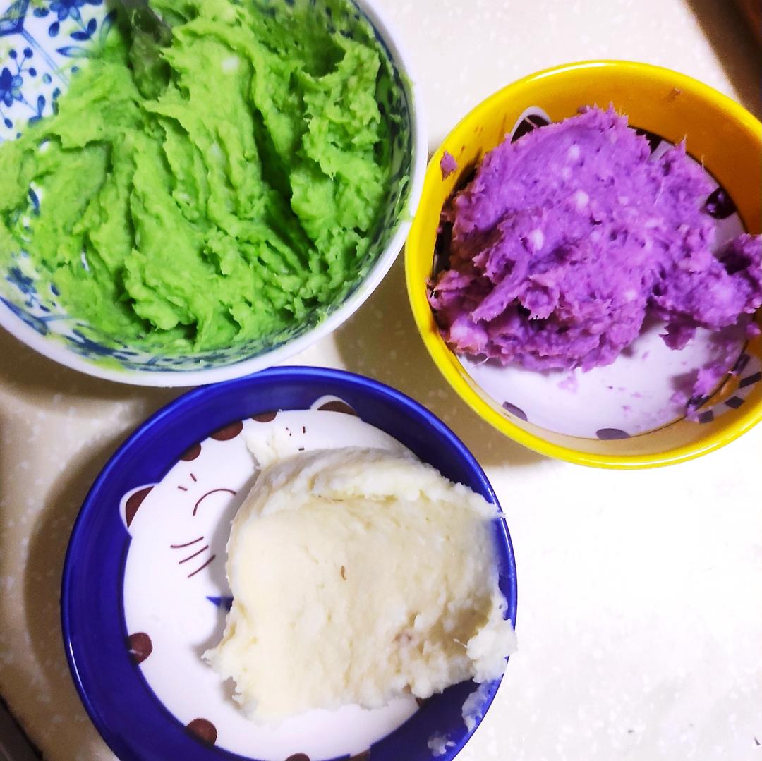 （无油无糖免炒）山药紫薯馅