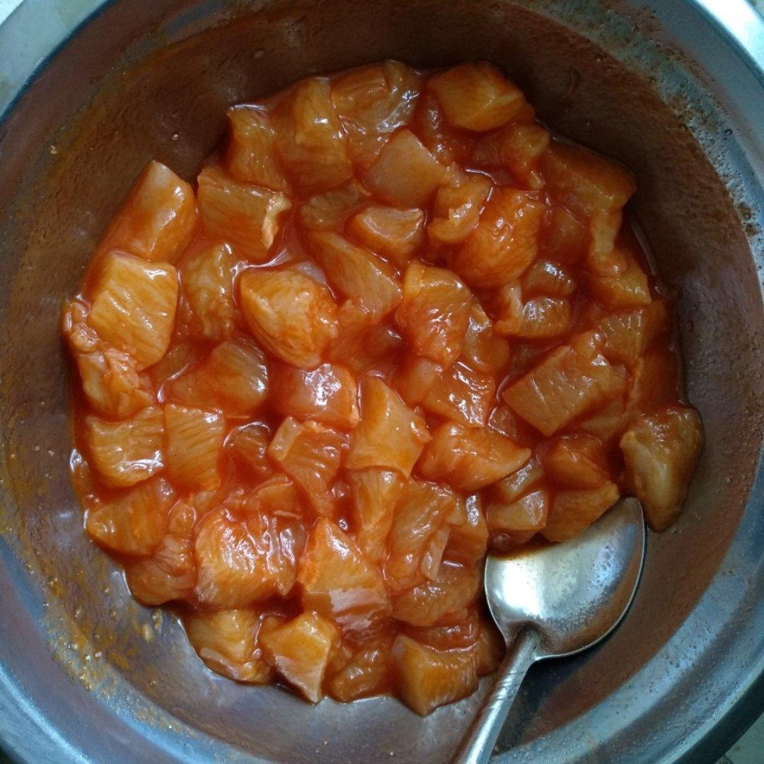 无油鸡米花 (KFC-style Chicken Popcorn)