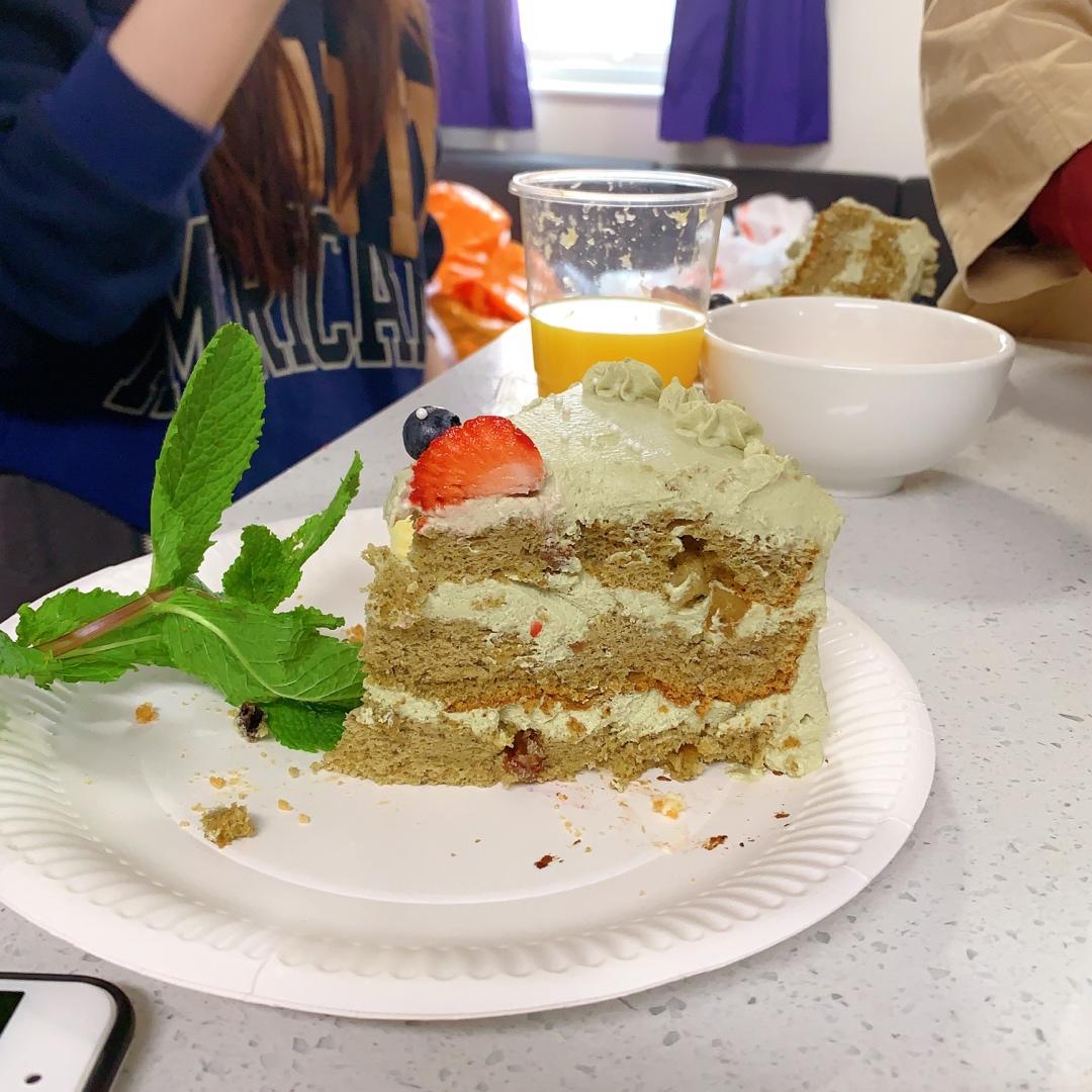 8寸抹茶戚风蛋糕