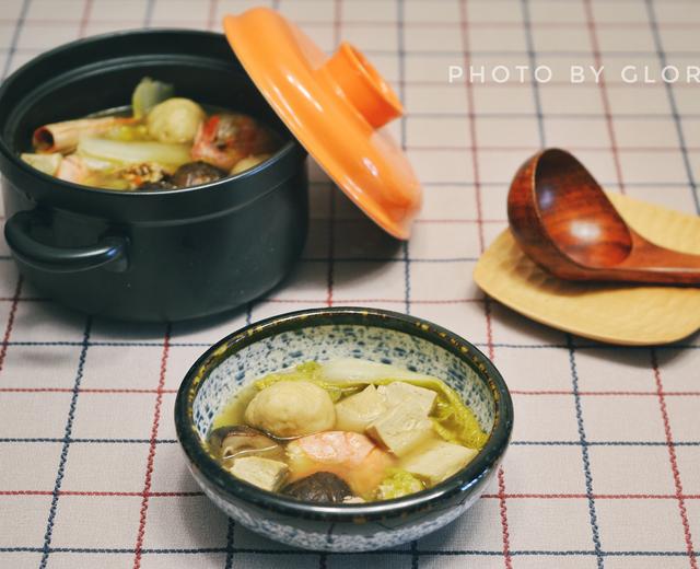 #秋季保胃战#鲜虾鱼丸豆腐煲的做法