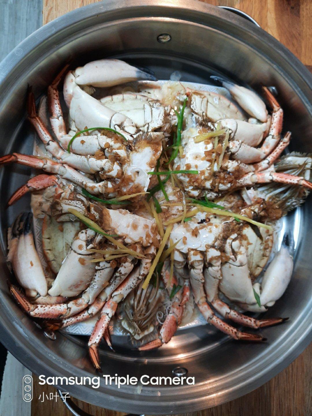 蒜蓉粉丝蒸梭子蟹