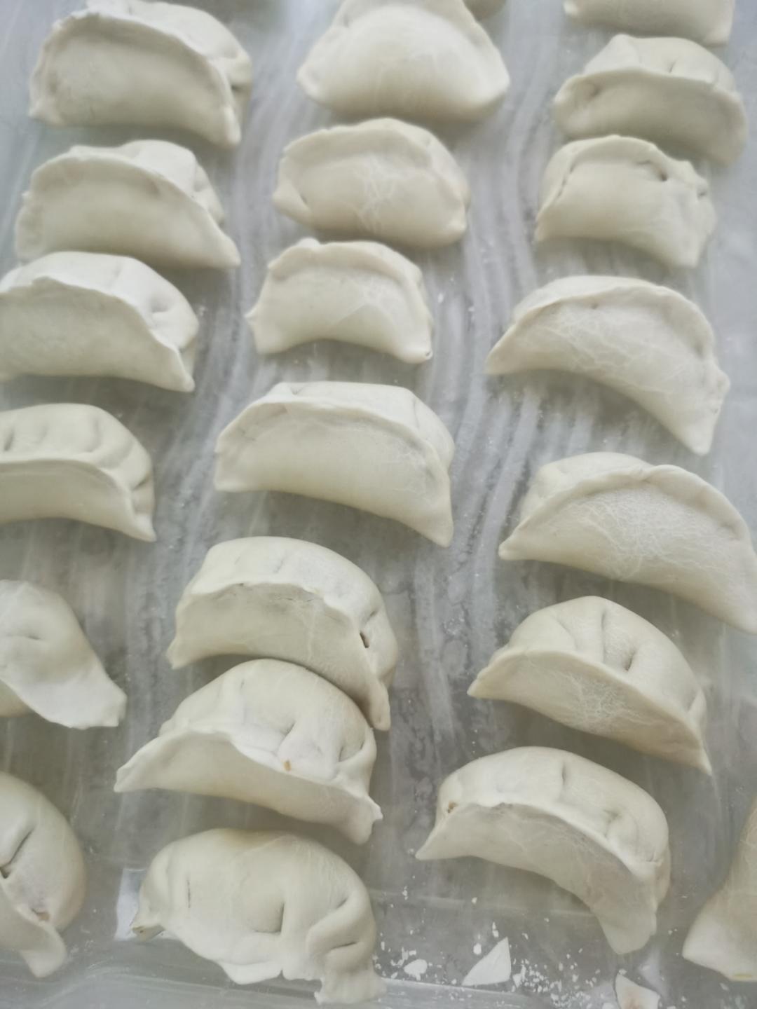 猪肉菜馅饺子     基础饺子的包法