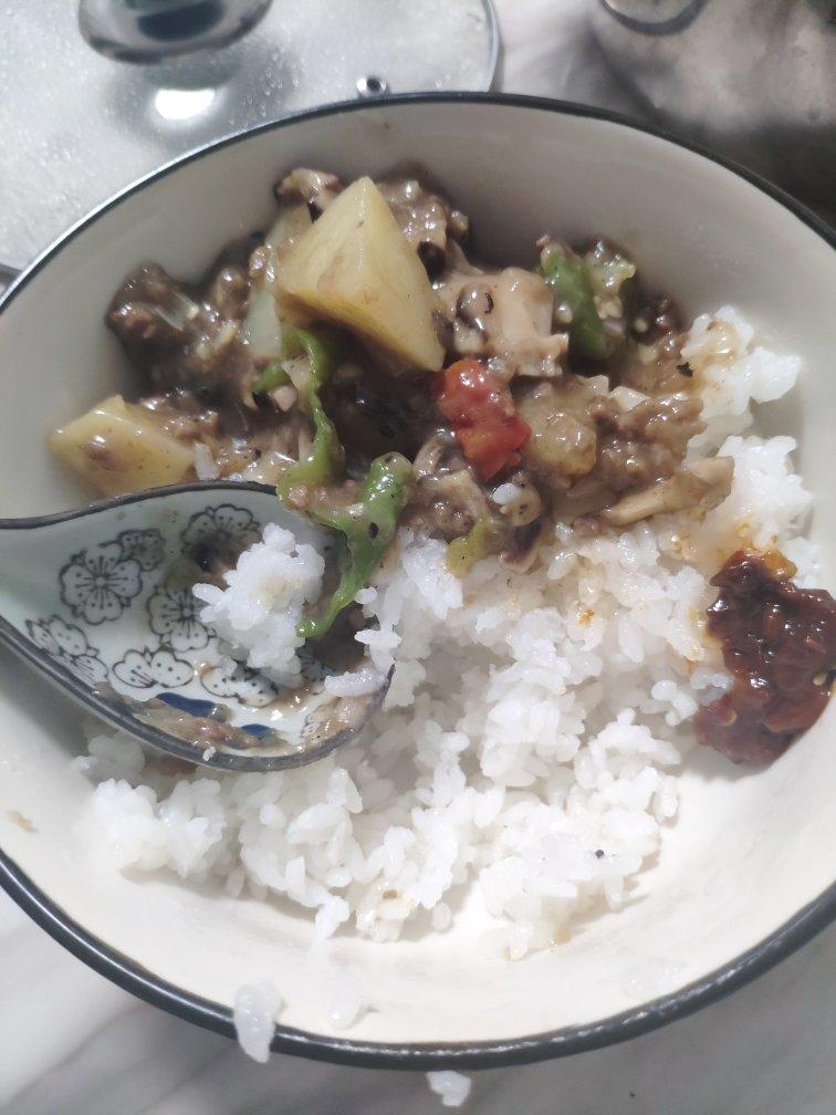 ㊙️香菇土豆肉沫拌饭❗️比外卖还好吃