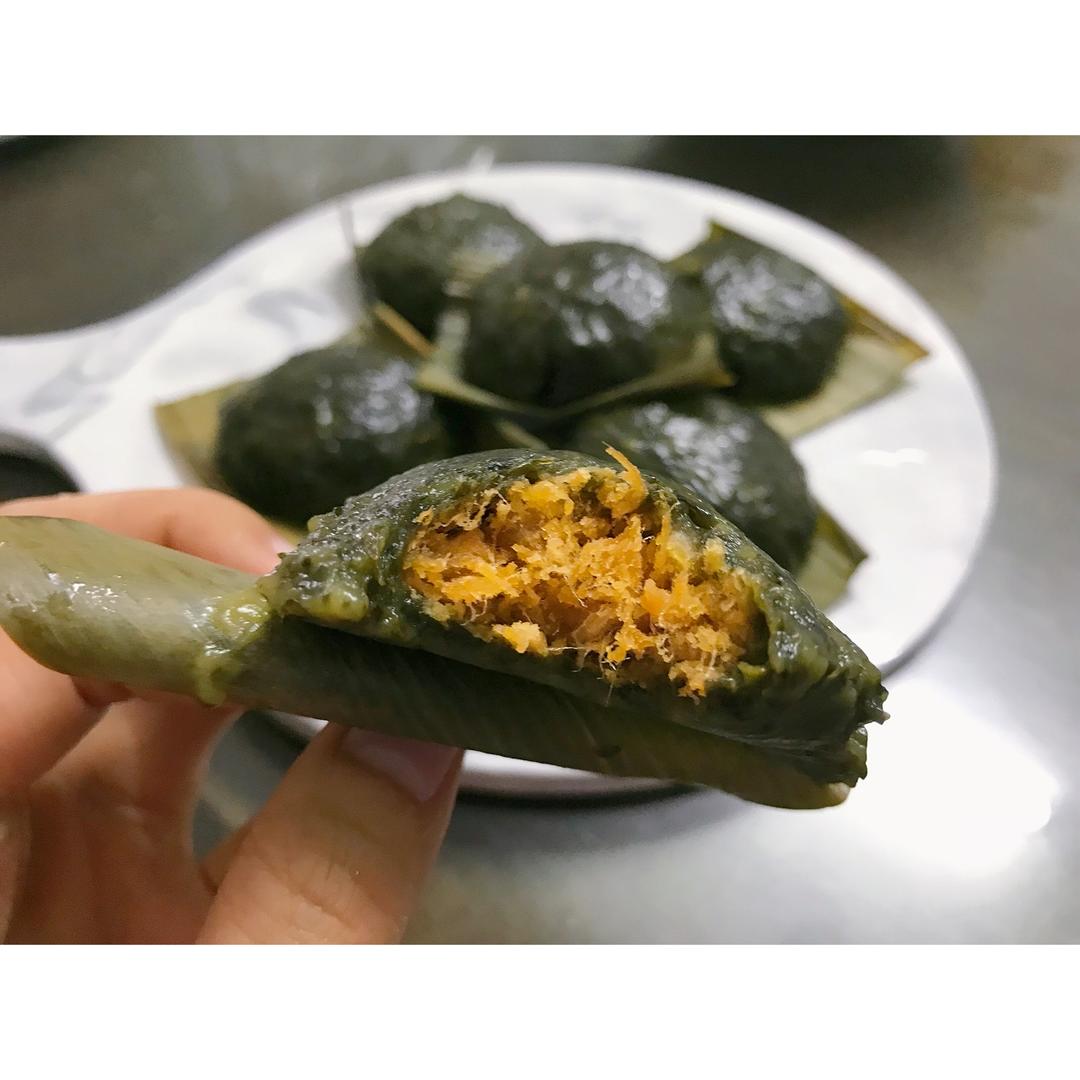 网红青团～～咸蛋黄肉松青团