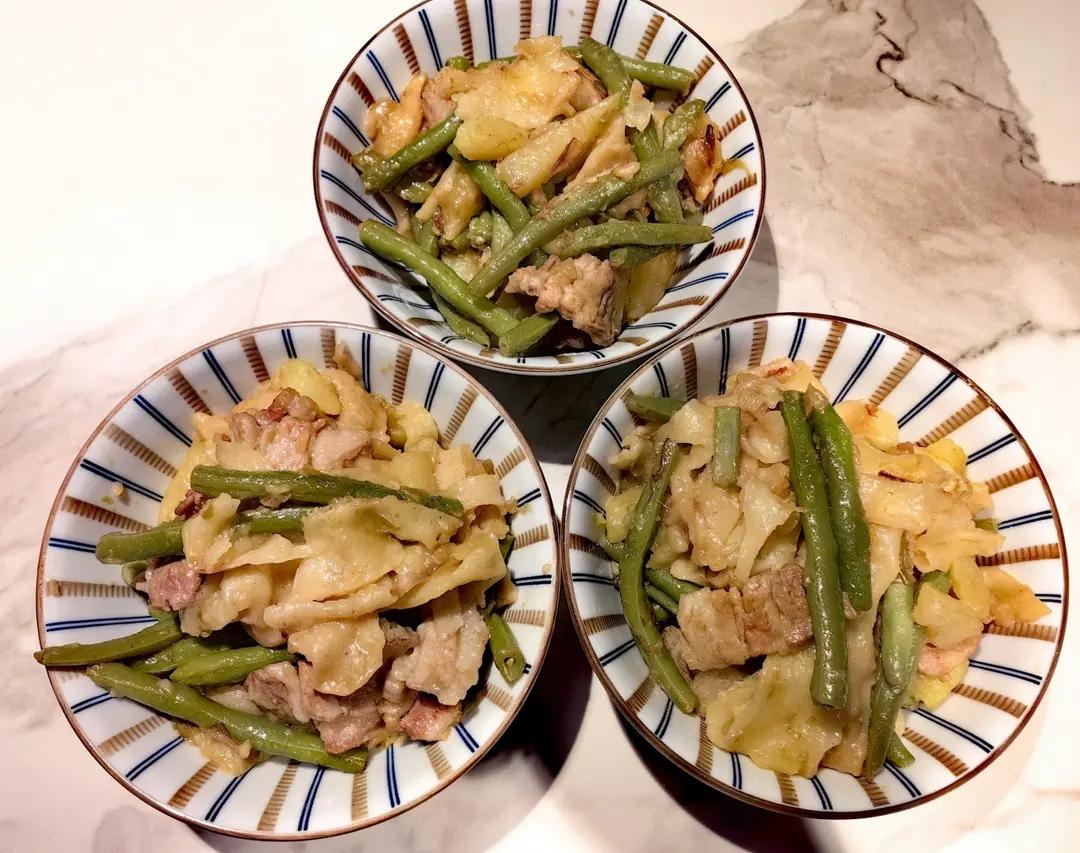 豆角烀饼