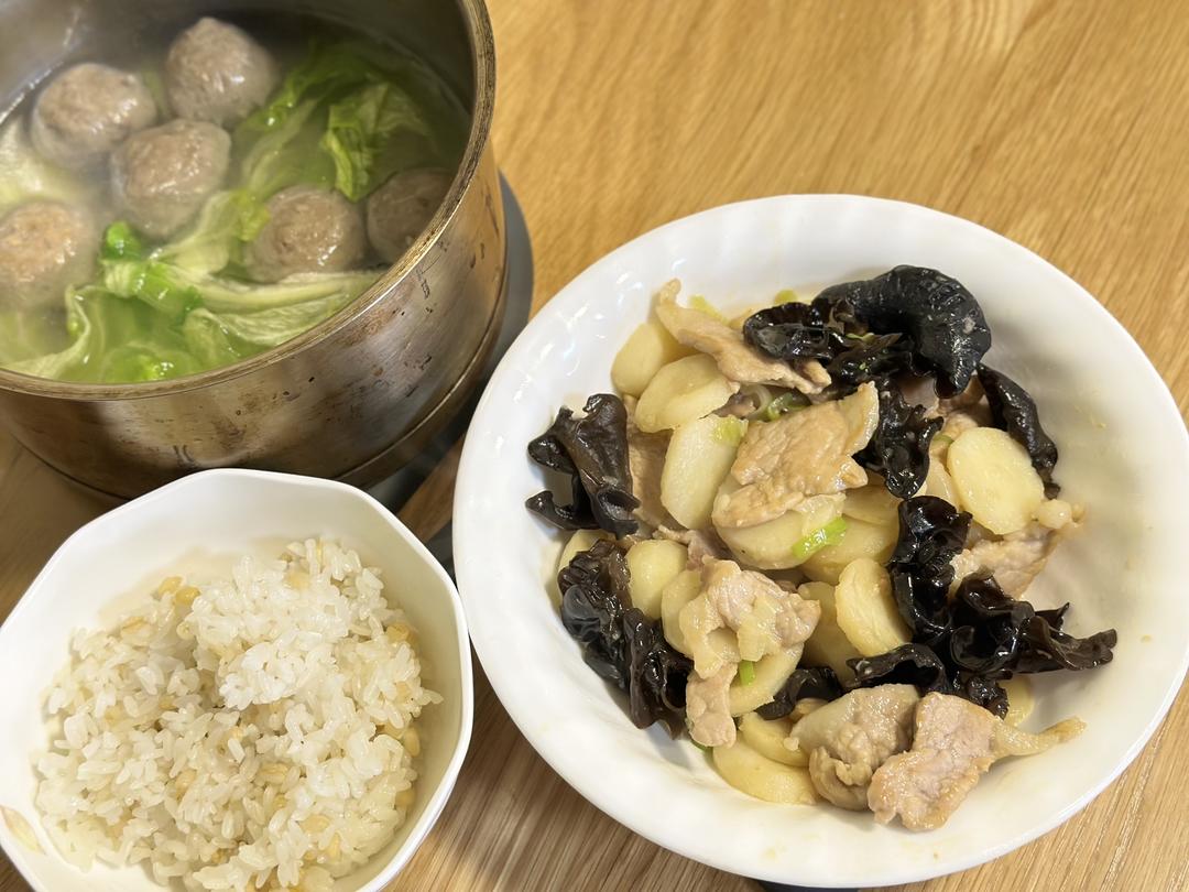 马蹄炒肉片