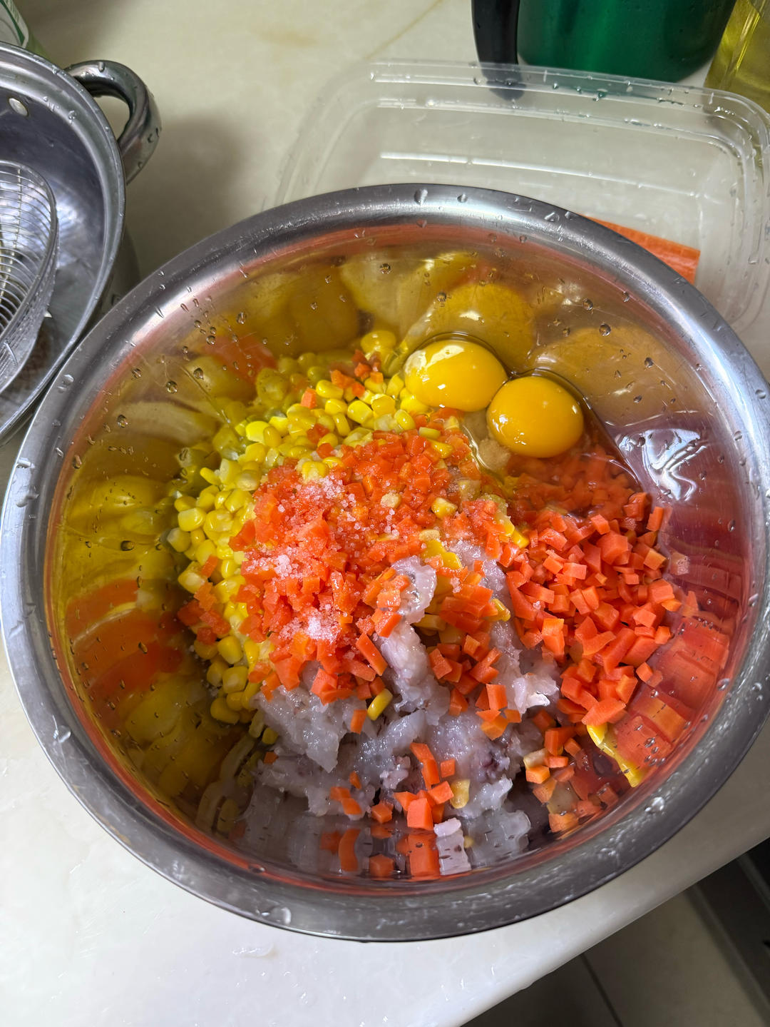 看得见虾肉的虾饼—虾饼汉堡🍔