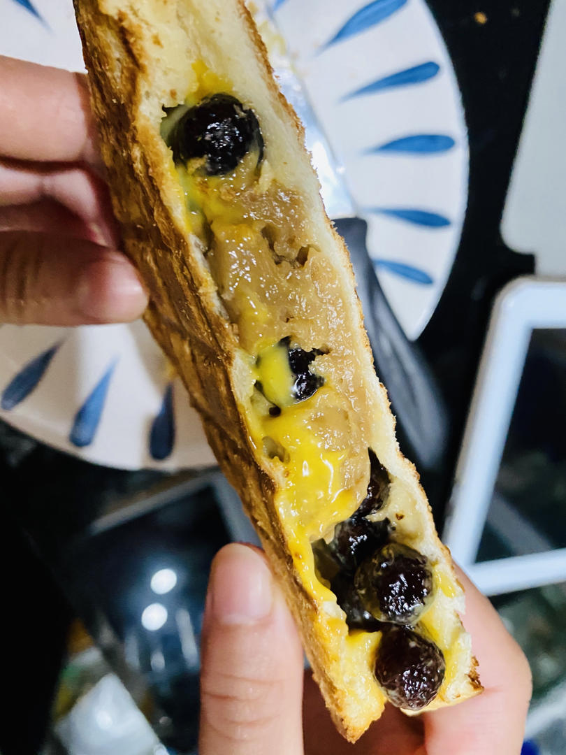 网红美食-爆浆珍珠吐司（珍珠奶茶口袋吐司）