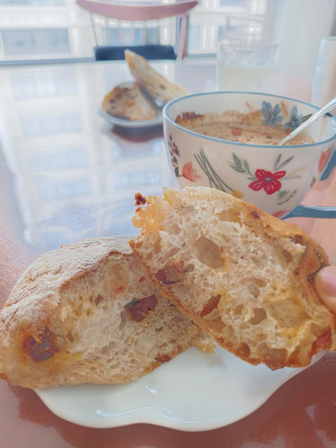 【ciabatta】家庭版恰巴塔，软乎乎的拖鞋面包