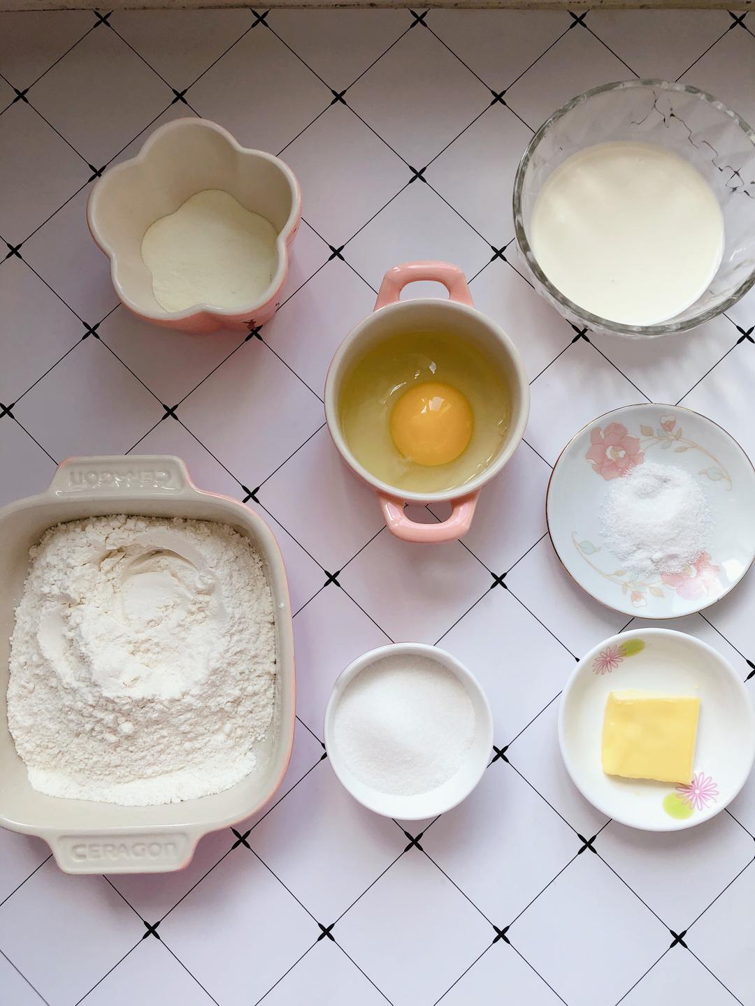 纯奶手撕吐司的做法 步骤1