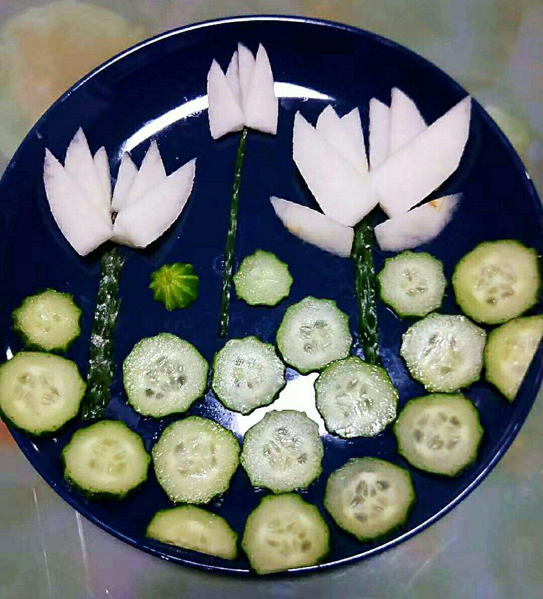 煮妇人生做的梨果盘造型.