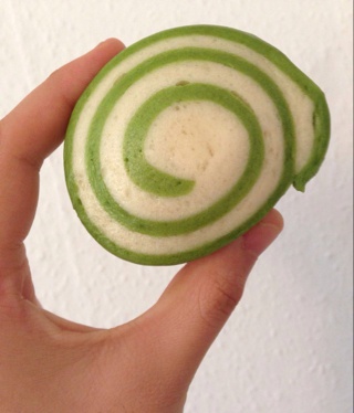 抹茶双色馒头