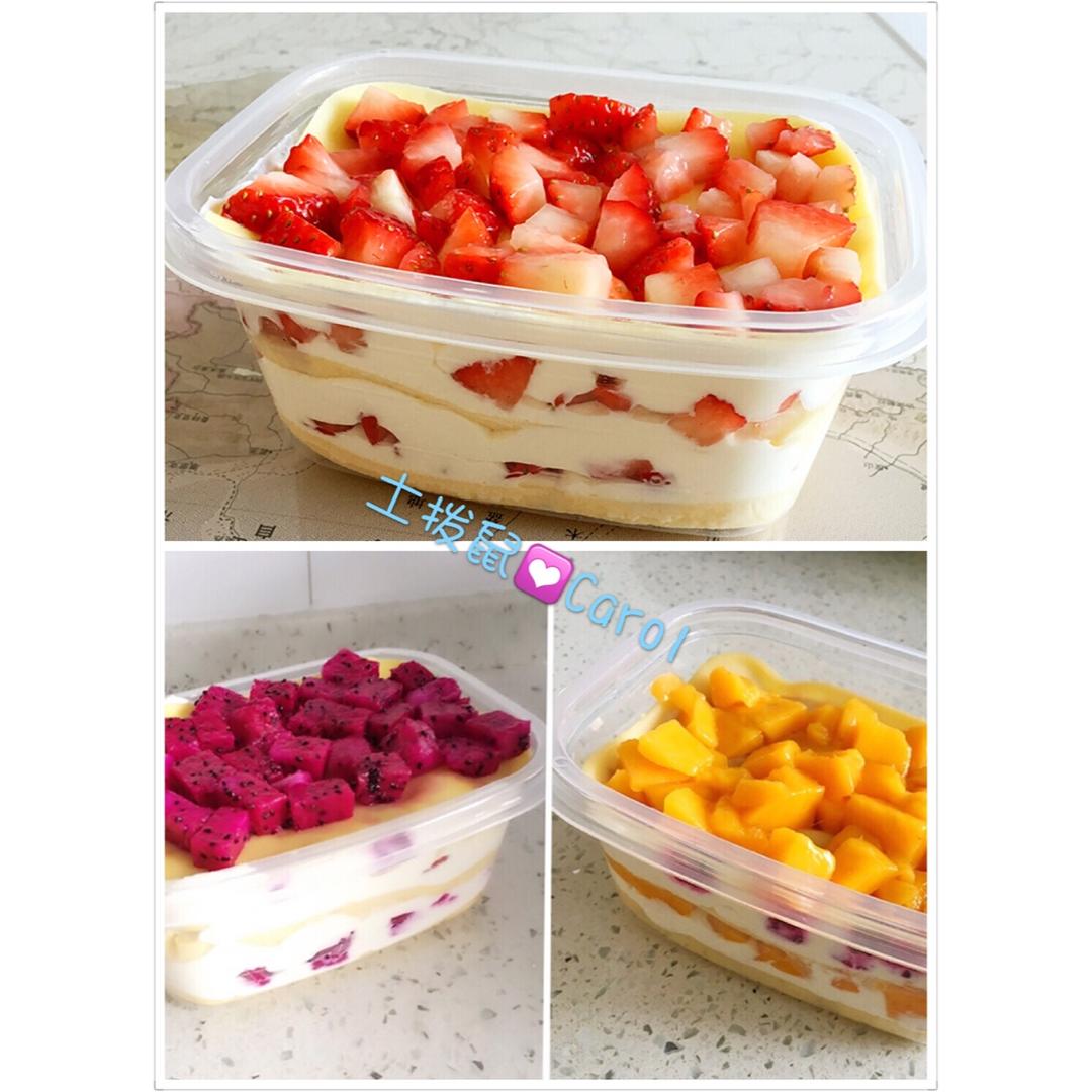 简单快手的便当饭盒水果盒子蛋糕