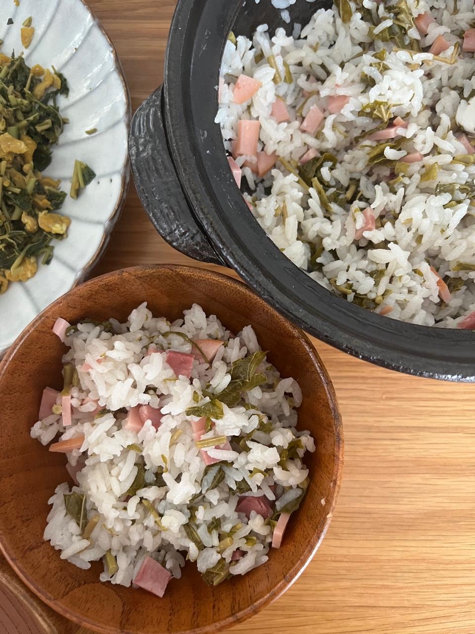 超级方便的香椿火腿饭