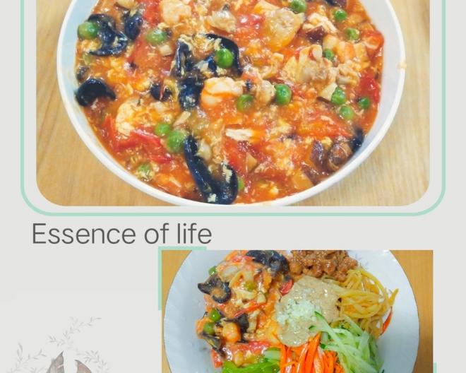 天津特色——西红柿海鲜打卤面（内含肉丁鸡蛋酱做法）的做法