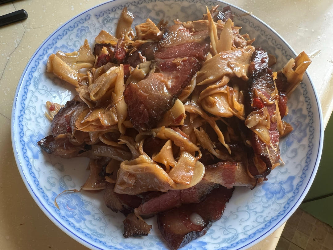 黄磊版烟笋/萝卜干炒腊肉-向往的生活湘西腊肉做法