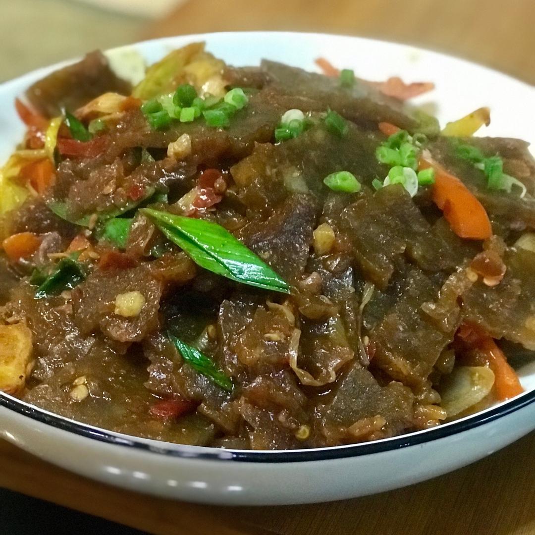 蒜苗炒扁剁