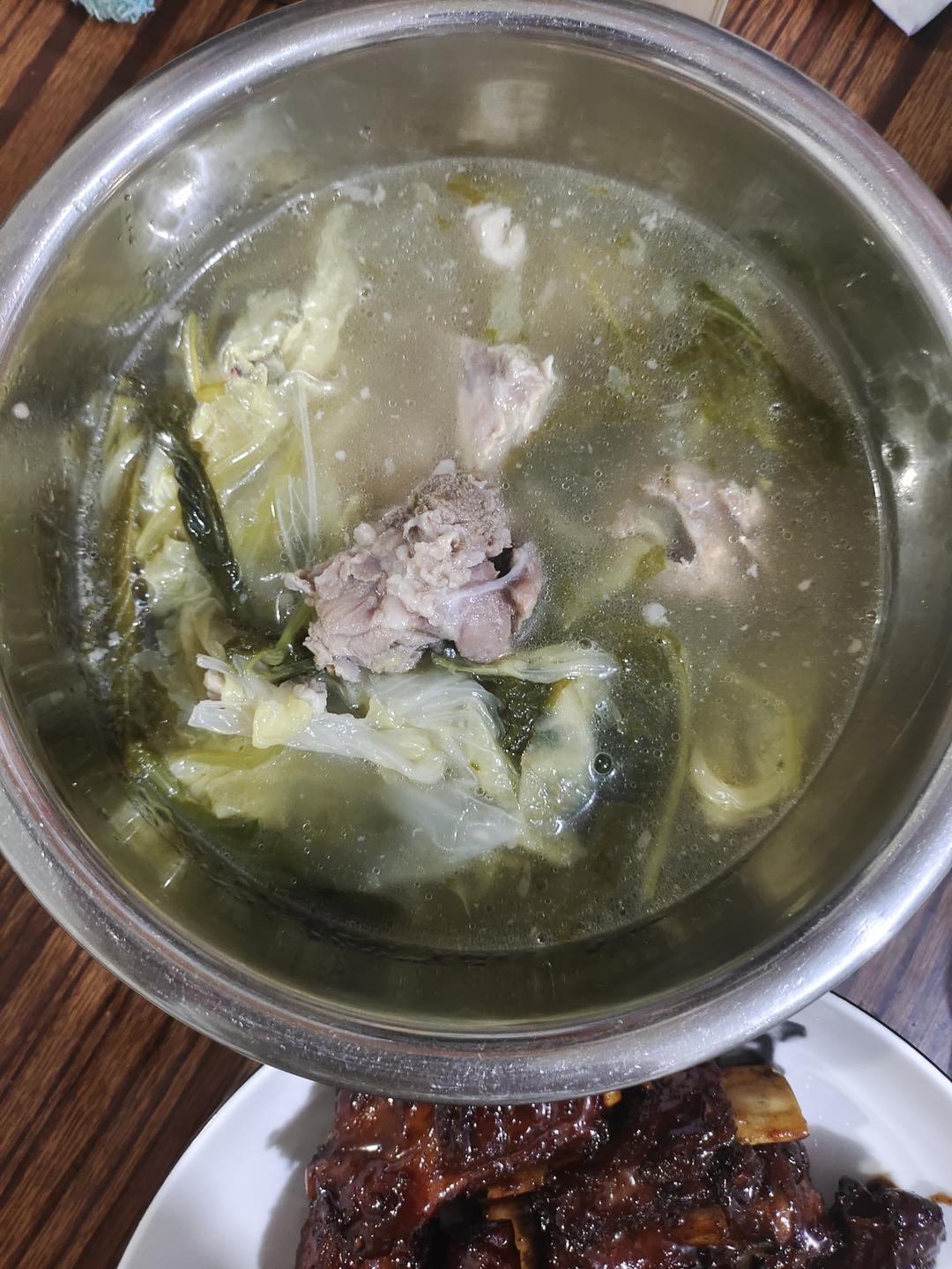 排骨小白菜汤