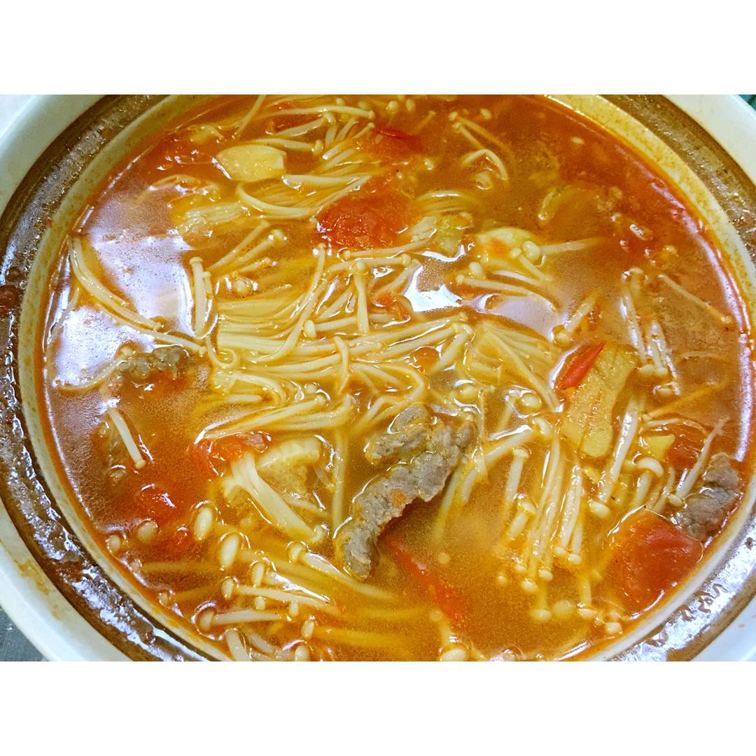 番茄滑牛肉汤