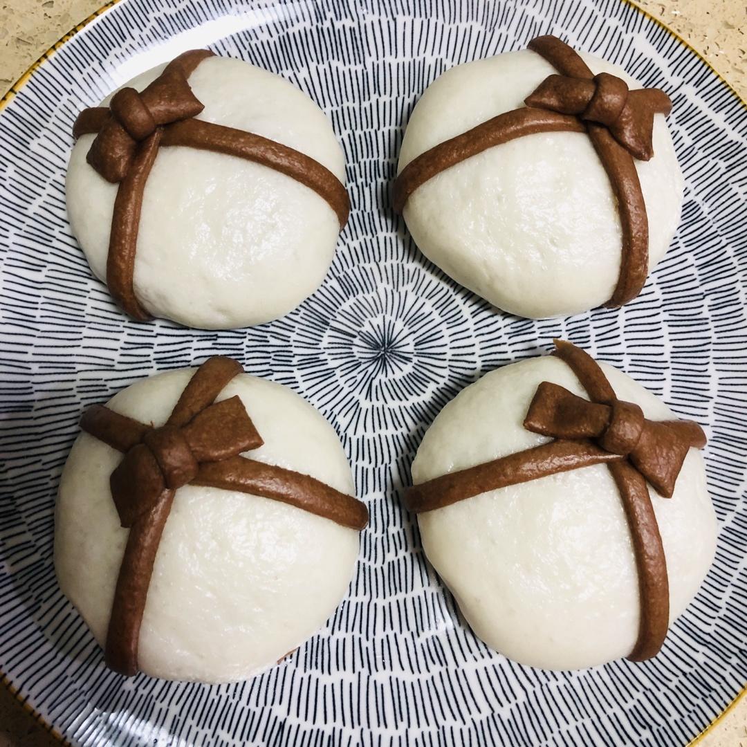 礼物造型芋泥包（厨师机揉面）