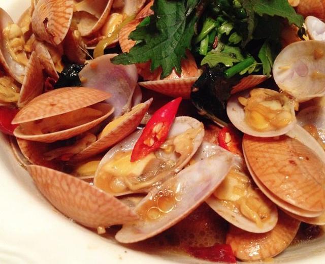 紫苏豆豉炒花甲的做法