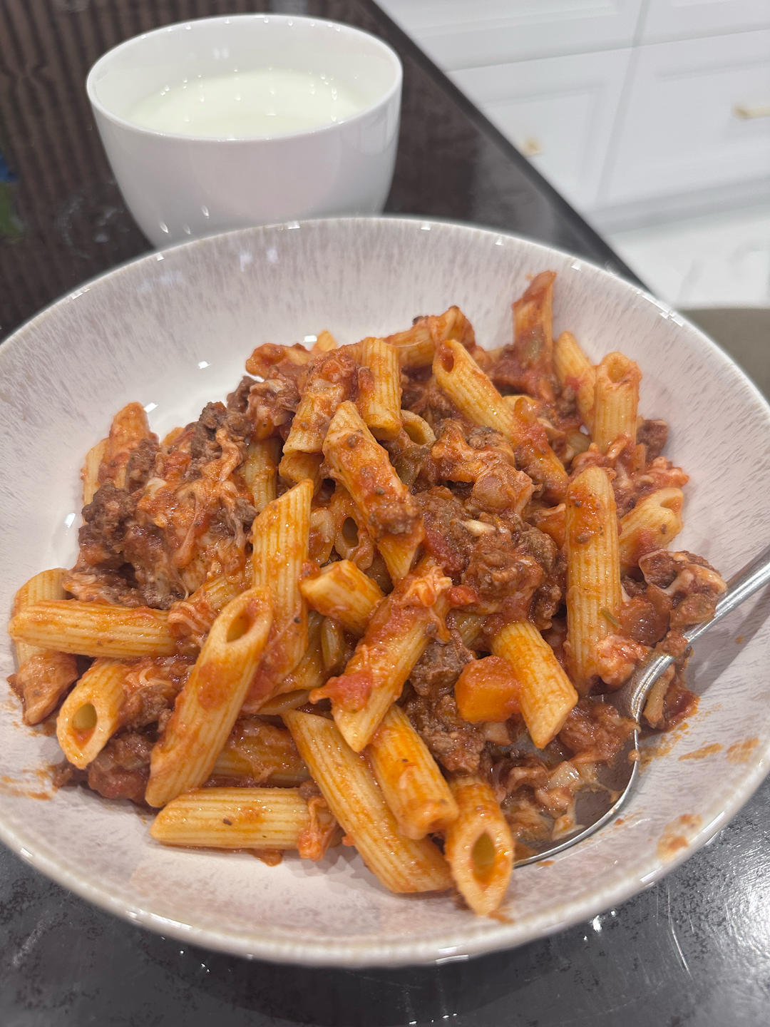 黏黏糊糊牛肉末意面