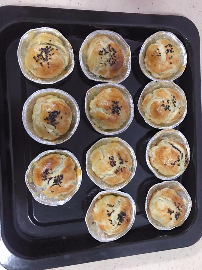 爆浆紫薯芝士酥