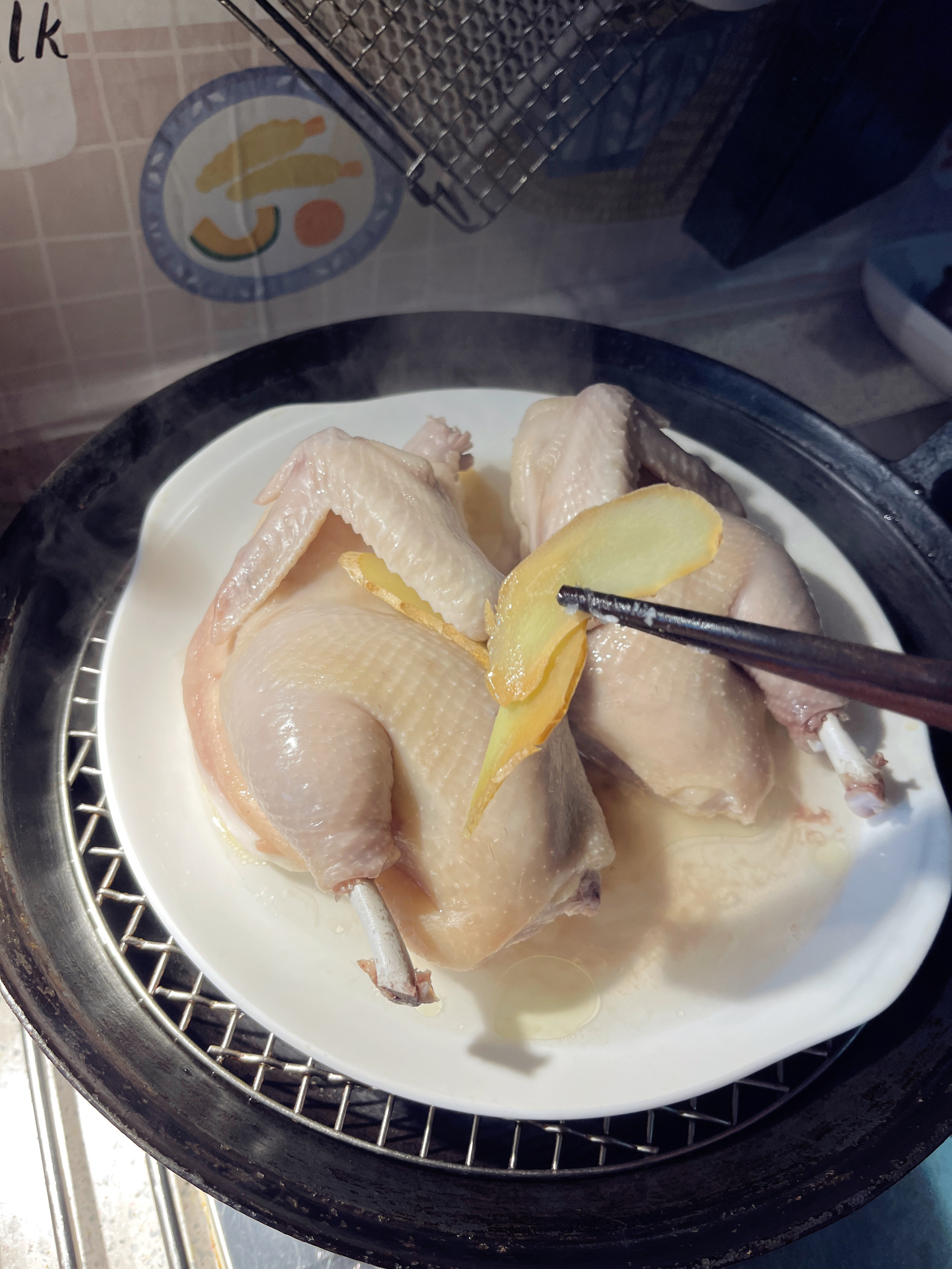沙姜葱油鸡的做法 步骤4